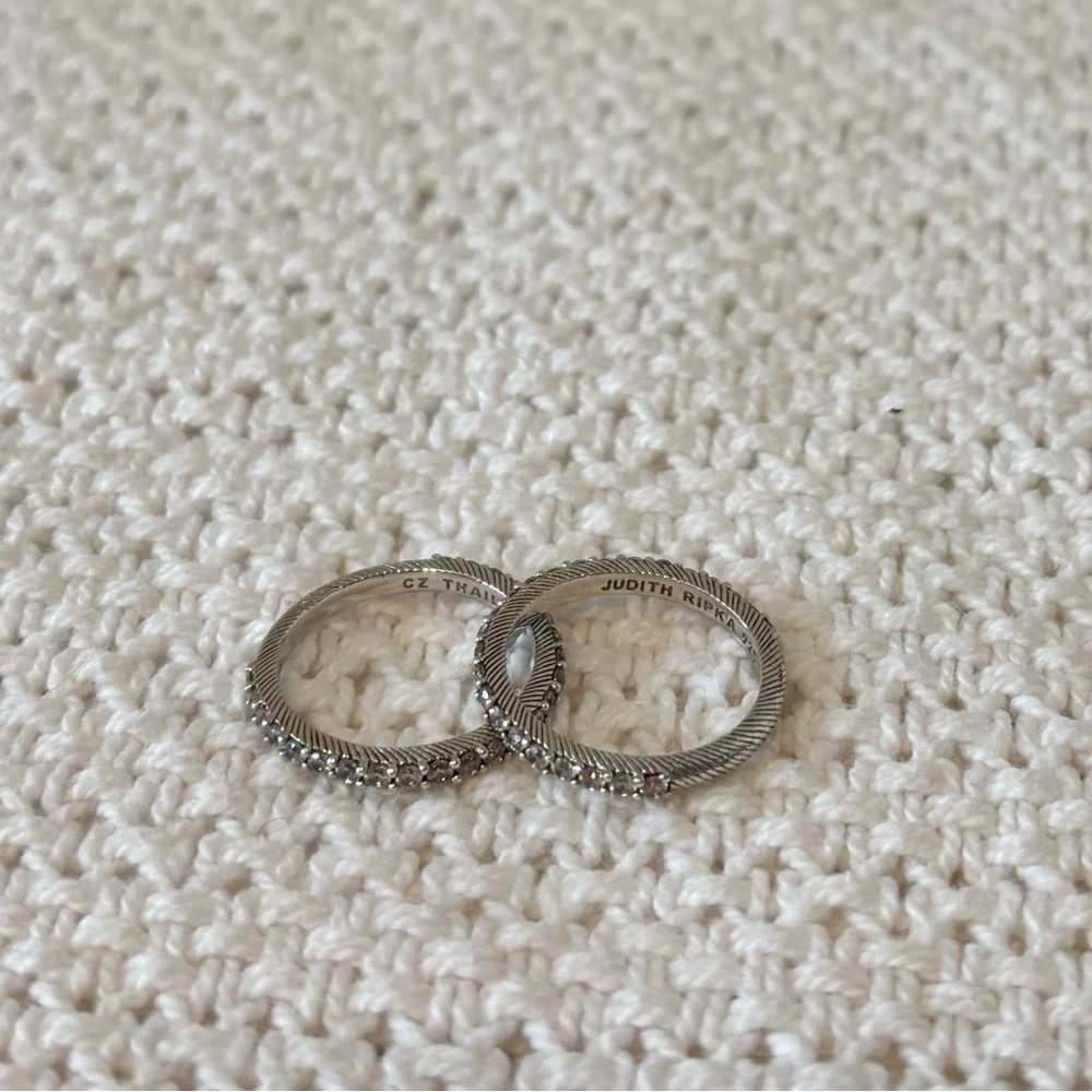 Judith Ripken silver stack rings - Picture 2 of 4